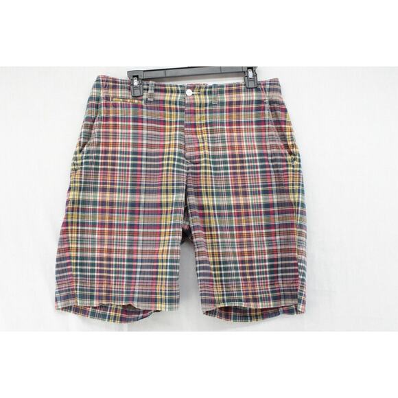 VTG Polo Ralph Lauren India Madras Plaid Bleeker Shorts Mens Size 34 Preppy - Picture 1 of 8